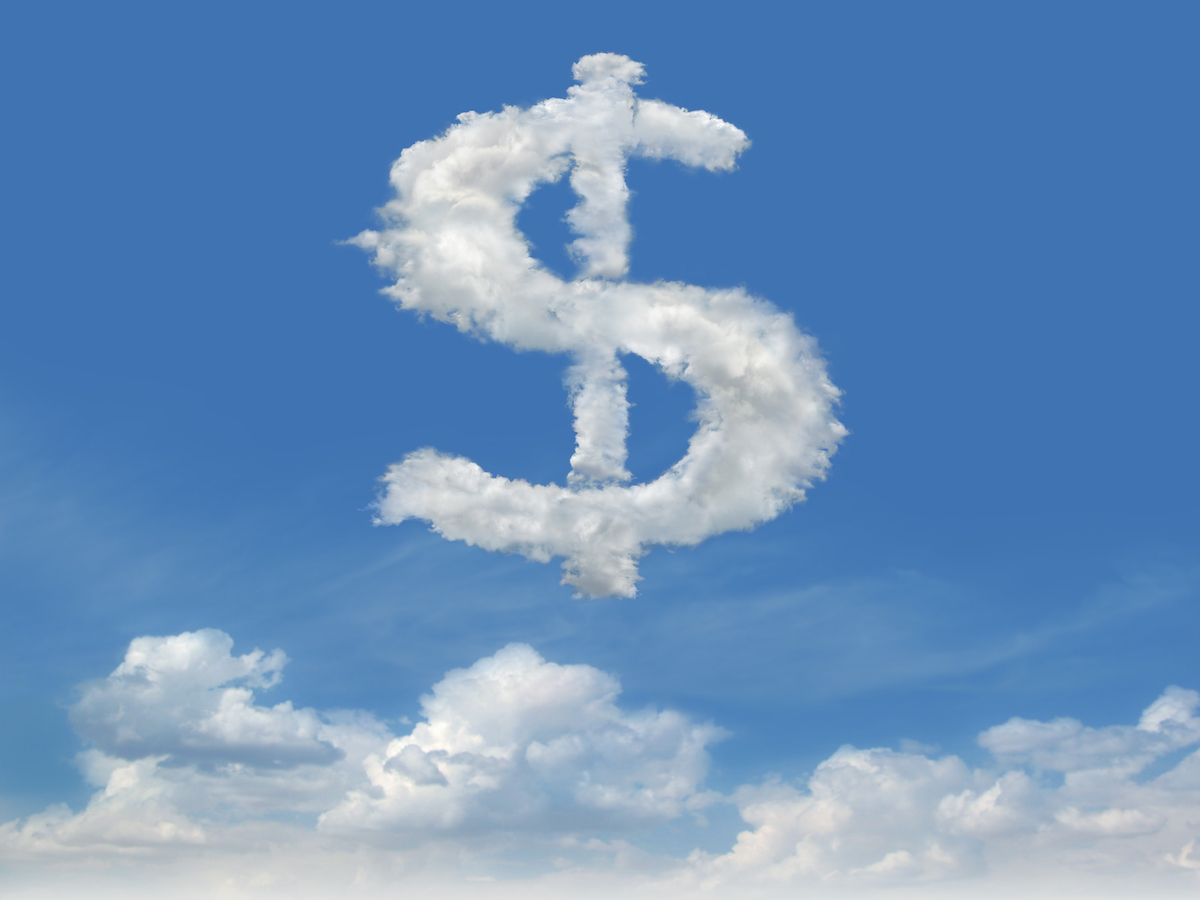 Clouds in the shape of Dollar sign ($) FinOps and Azure blog.